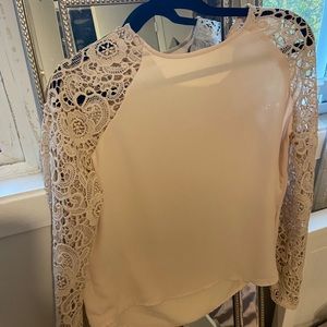 Long sleeve lace blouse